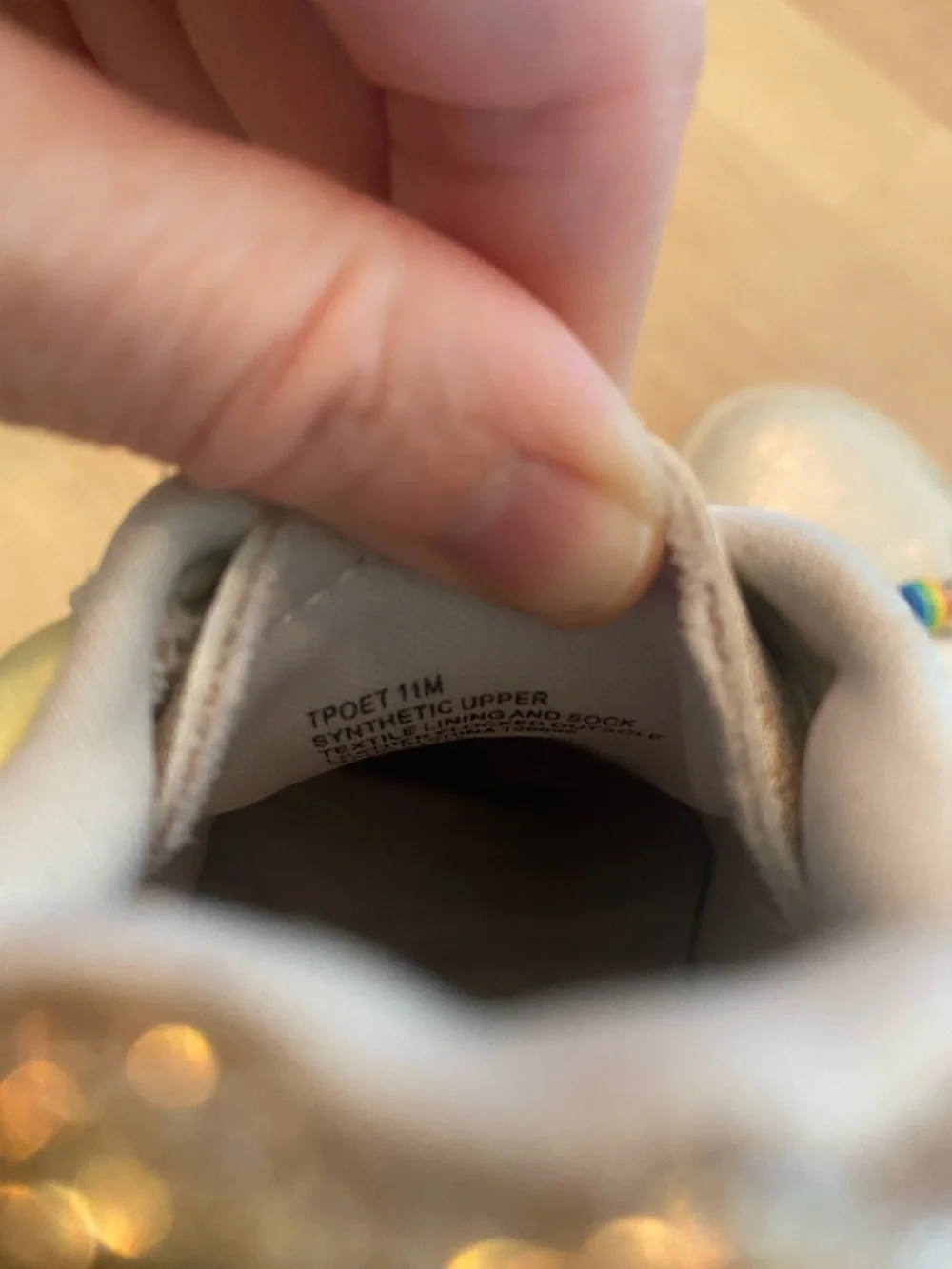 NWOT Steve Madden Toddler Girls' Poet Pastel Rainbow Charm Sneakers Size 11 - Picture 9 of 10